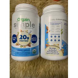 Bột pha sữa protein thực vật hữu cơ Orgain Simple...