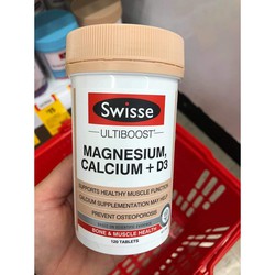 Swisse MAGNESIUM CALCIUM +D3 120 Tablets