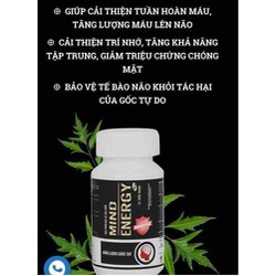 Viên uống MINDENERGY Giúp tăng cường trí nhớ và tr...