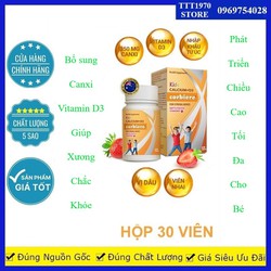 Kids Calcium + D3 Corbiere Lọ 30 Viên - Bổ sung ca...