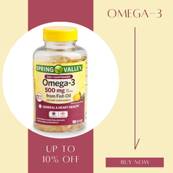 Viên uống Omega3 Spring Valley 500mg 180 viên