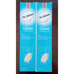 Calci sủi TA.Calcium vitamin D3 tuýp 20 viên
