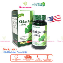Bổ não Ginkgo Biloba 120mg nhập khẩu từ Mỹ tăng tu...