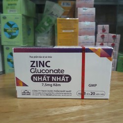 ZINC Gluconate Nhất Nhat - Hộp 60 viên