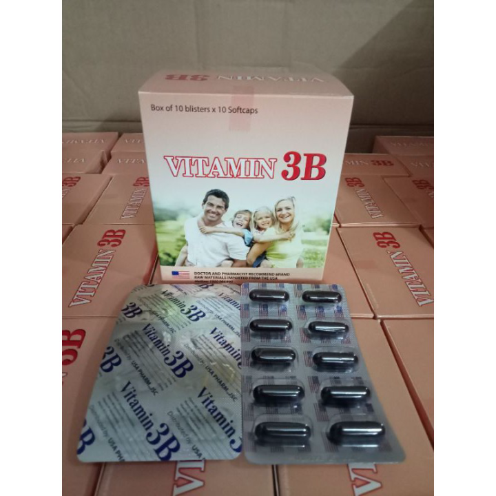 Vitamin 3b Giúp Bổ Sung Và Dự Phòng Thiếu Hụt Vitamin B1 B6 B12 Cho Cơ Thể Hộp 100 Viên Hồ