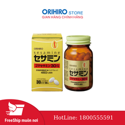 Viên uống bổ sung Sesamin và Squalene Orihiro hỗ t...