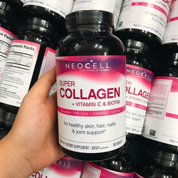 Viên Uống Super Collagen Neocell +C 6000 Mg type 1...
