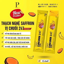 Thạch Nghệ Saffron Vị Chuối 247 Nano Japan giúp tă...