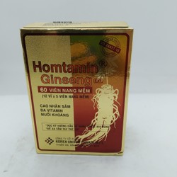 Homtamin ginseng hộp 12 vỉ x 5 viên