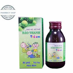 Siro bổ phế Bảo Thanh các loại của công ty Hoa Lin...