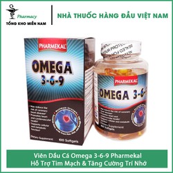 Viên Dầu Cá Omega3-6-9 Pharmekal - Hỗ Trợ Tim Mạch...