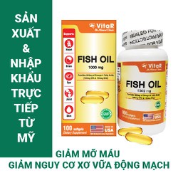 DẦU CÁ VITAR FISH OIL 1000MG HỘP 100 VIÊN - TPBVSK...